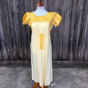 NWT Mexican Embroidered Maxi Dress Size Small